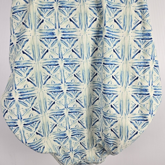 Lands' End Women’s Bandeau OnePiece Tummy Control Blue and Yellow Adj Strap 10 - Picture 8 of 11